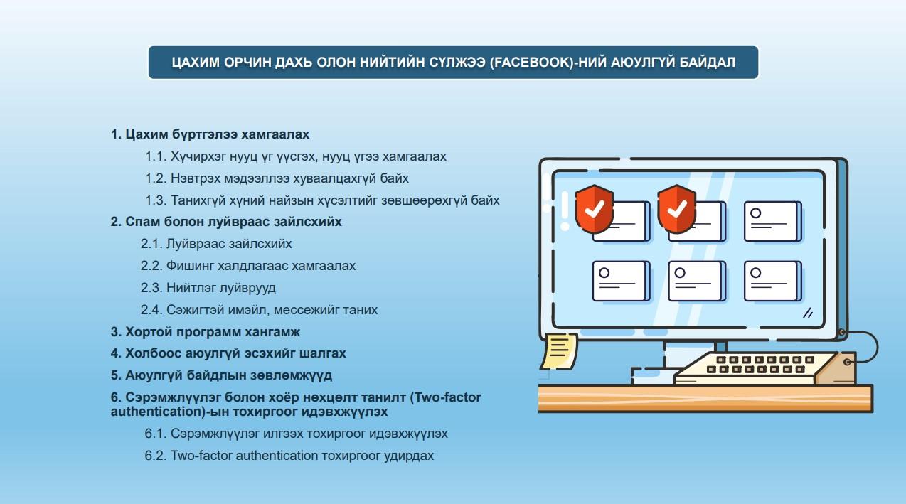Цахим орчин дахь олон нийтийн сүлжээний аюулгүй байдал